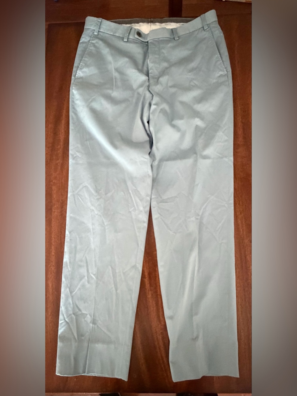 HILTL Iconic Dante Men’s Pants Size 33 Light Blue Stretch Cotton Germany Luxury